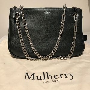mulberry black chain bag